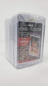 10 ultra pro 100pt magnetic card holder cases – holds thick baseball, football, hockey cards