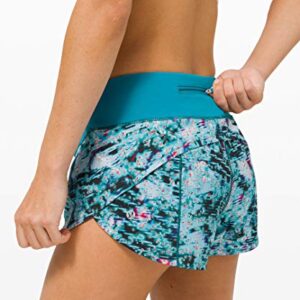 Lululemon Athletica Speed Up Short 2.5 (Quick Start MultiHawaiian Blue, Size 0)