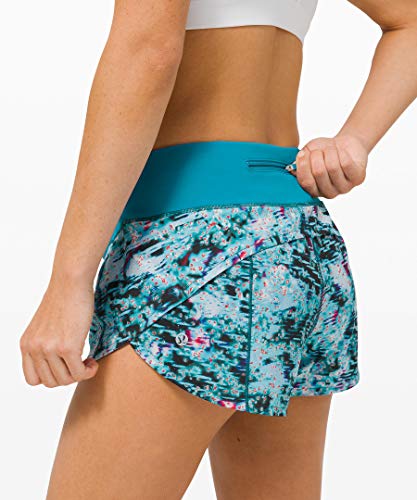 Lululemon Athletica Speed Up Short 2.5 (Quick Start MultiHawaiian Blue, Size 0)