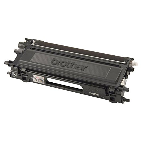 Brother Genuine TN115BK 2-Pack High Yield Black Toner Cartridge with Approximately 5,000 Page Yield/Cartridge