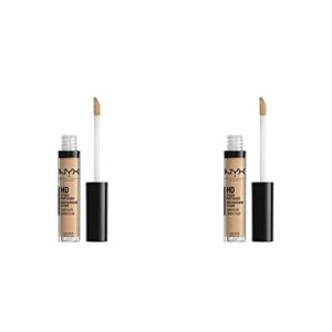 nyx professional makeup hd studio photogenic concealer wand, medium coverage – glow (pack of 2)