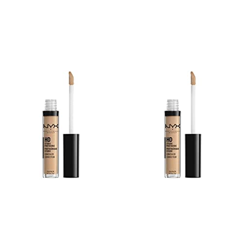 NYX PROFESSIONAL MAKEUP HD Studio Photogenic Concealer Wand, Medium Coverage - Glow (Pack of 2)