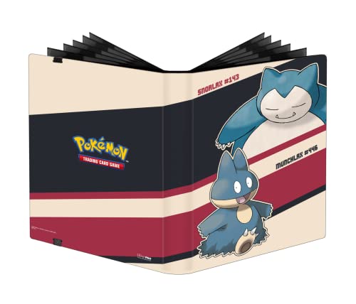 Ultra PRO - Pokémon Snorlax & Munchlax (9-Pocket PRO Binder) - Protect Collectible Cards, Trading Cards, & Gaming Cards, Side Loading Pockets, Protect & Store up to 360 Standard Size Collectible Cards