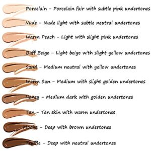 2Pack PHOERA Foundation ,Full Coverage Foundation, Concealer Foundation Full Coverage Flawless New 30ml PHOERA 24HR Matte Oil Control Concealer (103 Warm peach)