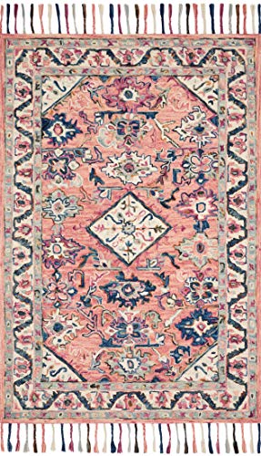 Loloi II Elka Collection ELK-04 Pink/Multi, Transitional 7'-9" x 9'-9" Area Rug