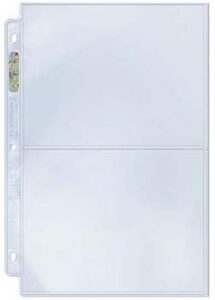 ultra pro 2-pocket platinum page with 5″ x 7″ pockets 25ct