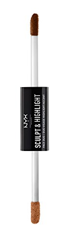 NYX Professional Makeup Sculpt & Highlight Face Duo, Chestnut/Sand, 0.34 Ounce