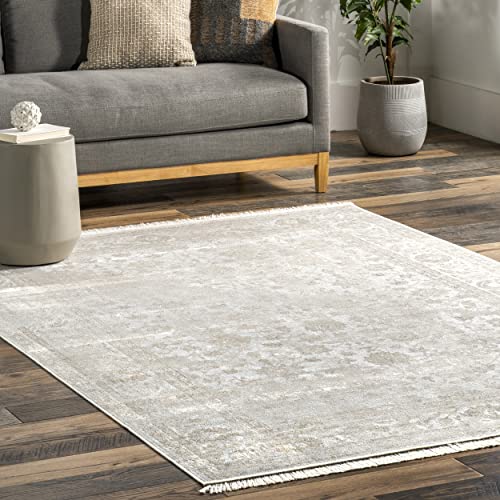 nuLOOM Elyse Vintage Floral Area Rug, 5' x 8', Ivory