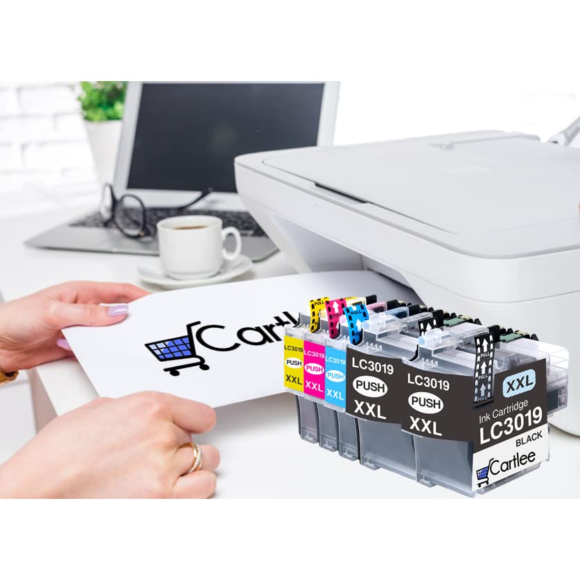 Cartlee 5 Compatible Ink Cartridges Replacement for Brother LC3019 XXL Super High Yield for MFC-J5330DW MFC-J6530DW MFC-J6730DW MFC-J6930DW Printer LC 3019XXL (2 Black, 1 Cyan, 1 Magenta, 1 Yellow)