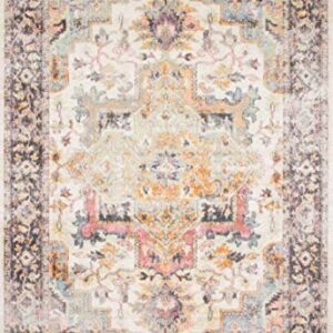 Loloi CLARA Area Rug, 2'-5" x 10'-6", Ivory/Charcoal