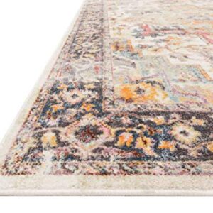 Loloi CLARA Area Rug, 2'-5" x 10'-6", Ivory/Charcoal