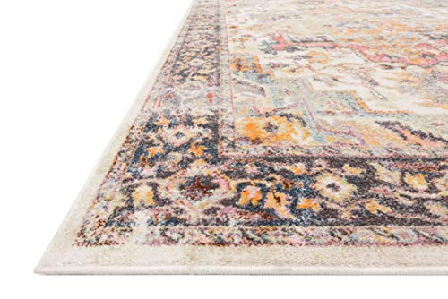 Loloi CLARA Area Rug, 2'-5" x 10'-6", Ivory/Charcoal