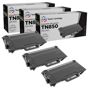 ld products compatible toner cartridge replacement for brother tn850 tn 850 tn-850 high yield (black, 3-packs) for use in dcp-l5500dn dcp-l5600dn dcp-l5650dn dcp-l6600dw hl-l5000d, hl-l5100dn