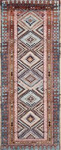 loloi ii fiona collection b20345 coral/blue, contemporary 2′-0″ x 5′-0″ accent rug