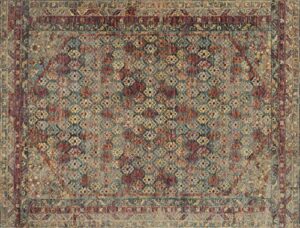 loloi jv-03 javari collection distressed modern area rug 6′ x 9’4″ slate / berry