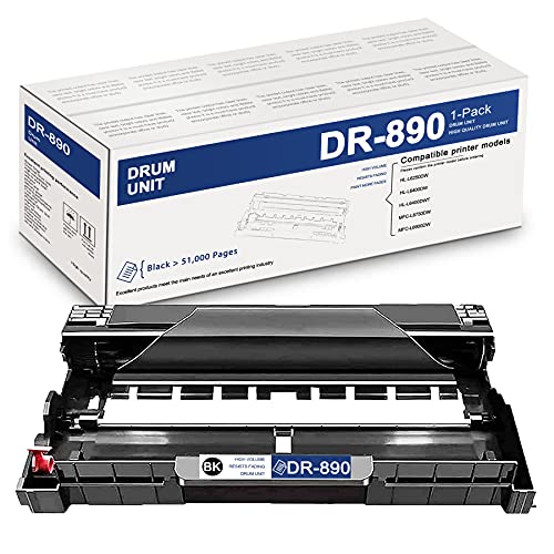 Van Enterprises Ultra High Yield 1 Pack Black DR890 DR-890 Compatible Drum Unit Replacement for Brother HL-L6250DW L6400DW L6400DWT MFC-L6750DW L6900DW Printer