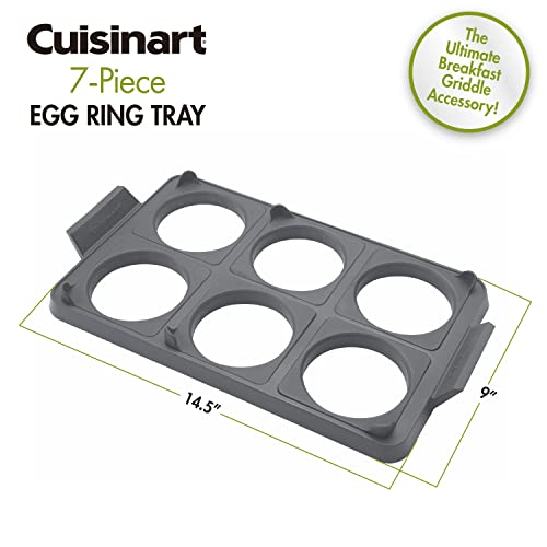 Cuisinart CGR-600 7-Piece Griddle Egg Ring Tray