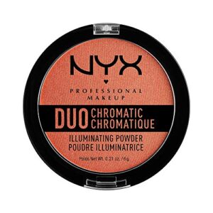 nyx professional makeup duo chromatic illuminating powder, synthetica
