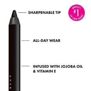 NYX PROFESSIONAL MAKEUP Line Loud Lip Liner, Longwear and Pigmented Lip Pencil with Jojoba Oil & Vitamin E - Evil Genius (Black)