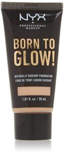 nyx professional makeup born to glow naturally radiant foundation, medium coverage – vanilla