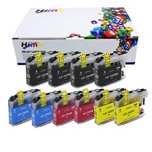 hiink lc103xl ink cartridge replacement for brother lc-103 mfc-j245 mfc-j285dw mfc-j450dw mfc-j475dw mfc-j650dw mfc-j870dw mfc-j875dw printer, pack of 10