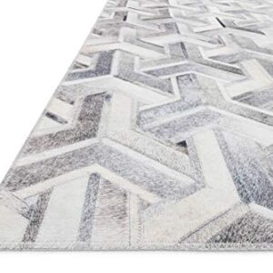 Loloi II Maddox Collection MAD-05 Silver/Ivory, Contemporary 7'-6" x 9'-6" Area Rug