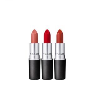 MAC Travel Exclusive Mochacino Miles Lipstick Trio Set MOCHA/RUBY WOO/CHILI