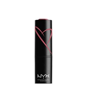 nyx professional makeup shout loud satin lipstick, infused with shea butter – desert rose (perfect pink)