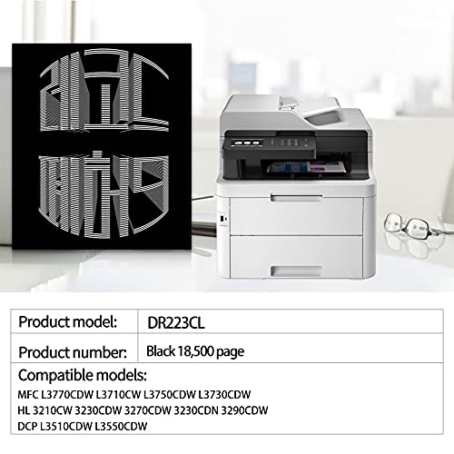 ETECHWORK Compatible DR223CL Drun Unit Replacement for Brother MFC L3770CDW L3710CW L3750CDW L3730CDW HL 3210CW 3230CDW 3270CDW 3230CDN 3290CDW DCP L3510CDW L3550CDW (Black,2-Pack)