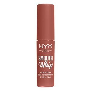 NYX PROFESSIONAL MAKEUP Smooth Whip Matte Lip Cream, Long Lasting, Moisturizing, Vegan Liquid Lipstick - Teddy Fluff (Midtone Pinky Brown)