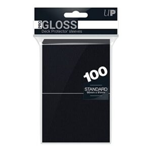 ultra pro deck protector sleeves for standard size cards | black | 100-count
