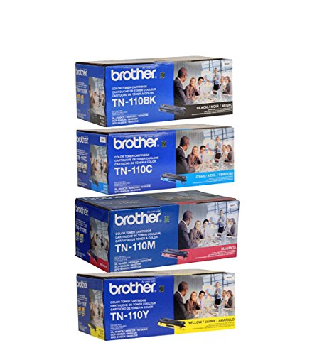 Brother TN110BK,TN110C TN110M,TN110Y Toner Cartridge Set Black/Cyan/Magenta/Yellow