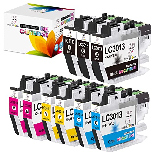 Miss Deer Compatible LC3013 Ink Cartridges BK/C/M/Y Replacement for Brother LC 3013 LC3011 High Yield for MFC-J491DW MFC-J895DW MFC-J690DW MFC-J497DW Printer