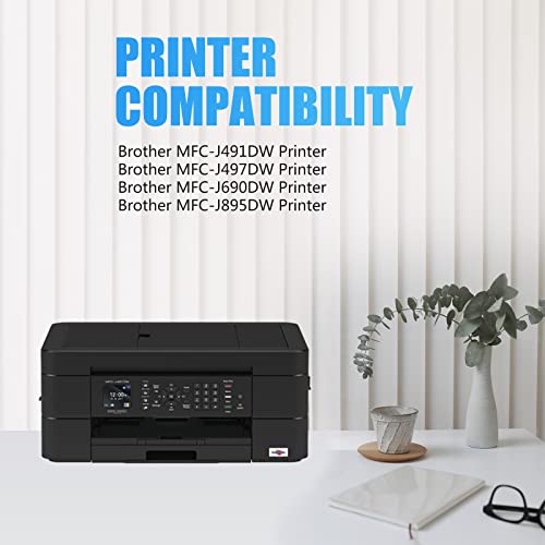 Miss Deer Compatible LC3013 Ink Cartridges BK/C/M/Y Replacement for Brother LC 3013 LC3011 High Yield for MFC-J491DW MFC-J895DW MFC-J690DW MFC-J497DW Printer