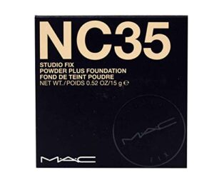 mac studio fix powder plus foundation nc35 for women, 0.52 ounce (studio fix nc35)