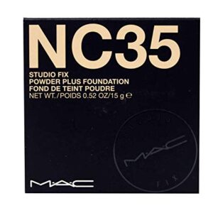 MAC Studio Fix Powder Plus Foundation NC35 for Women, 0.52 Ounce (Studio Fix NC35)