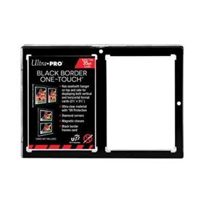 ultra pro 35pt 2-card black border uv one-touch magnetic holder