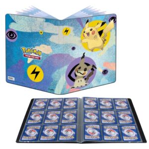ultra pro – pokémon pikachu & mimikyu 9-pocket portfolio for collectible trading cards, protect & store up to 90 standard size collectible trading cards, & gaming cards