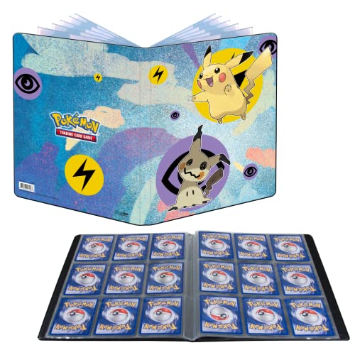 Ultra PRO - Pokémon Pikachu & Mimikyu 9-Pocket Portfolio for Collectible Trading Cards, Protect & Store up to 90 Standard Size Collectible Trading Cards, & Gaming Cards