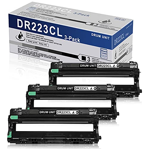 VIT 3 Pack Black High Yield Drum Unit DR223CL DR-223CL Compatible Replacement for Brother MFC 3770CDW L3710CW L3750CDW L3730CDW HL 3210CW 3230CDW 3270CDW 3230CDN 3290CDW DCP L3510CDW L3550CDW Printer