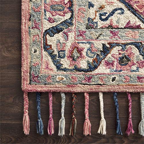 Loloi II Elka Collection ELK-04 Pink/Multi, Transitional 9'-3" x 13' Area Rug