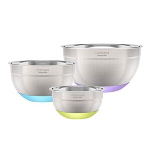 Cuisinart 3-Piece Stainless Steel Mixing Bowls with Nonslip Base, 1.5qt, 3qt & 5qt