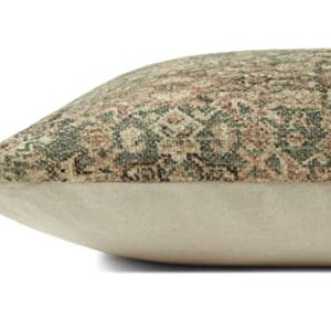 Loloi PAR0004 Throw-Pillows, 18'' x 18'' Cover w/Poly, Navy/Natural