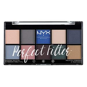 nyx professional makeup perfect filter shadow palette, eyeshadow palette, marine layer