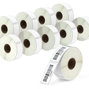 BETCKEY - Compatible DYMO 30336 (1" x 2-1/8") Multipurpose & Barcode Labels - Compatible with DYMO Labelwriter 450, 4XL & Zebra Desktop Printers [10 Rolls/5000 Labels]