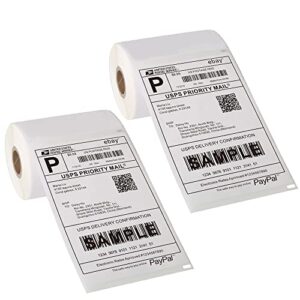 [2 rolls, 440 labels] 4”x 6” postage thermal shipping labels compatible with dymo 4xl 1744907 labelwriter