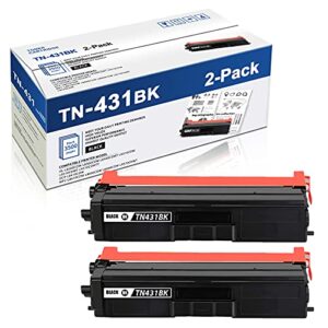 maxcolor 2 pack black tn431bk toner compatible tn431 tn431 toner cartridge replacement for brother dcpl8410cdw mfcl8610cdw l8690cdw l8900cdw l9570cdwt l9570cdw hll8260cdw l8360cdw printer.