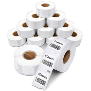 aegis – compatible 1” direct thermal labels replacement for dymo 30332 (1″ x 1″) square multipurpose, use with labelwriter 450, 450 turbo, 4xl printers – 12 rolls