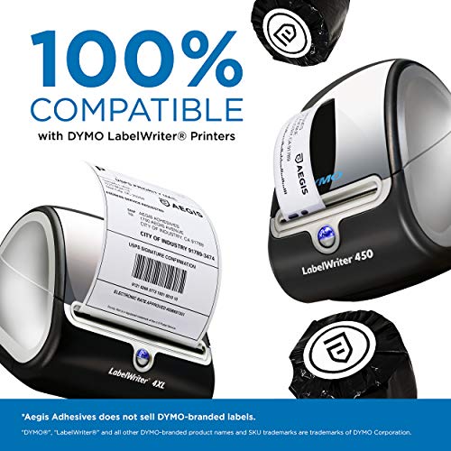 Aegis - Compatible 1” Direct Thermal Labels Replacement for DYMO 30332 (1" X 1") Square Multipurpose, Use with Labelwriter 450, 450 Turbo, 4XL Printers - 12 Rolls