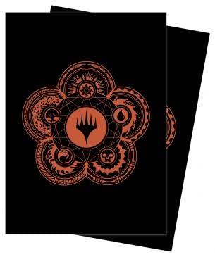 Ultra Pro Printed Art Magic The Gathering Card Game 100ct Printed Art Card Sleeves - MTG Mana 7 Color Wheel